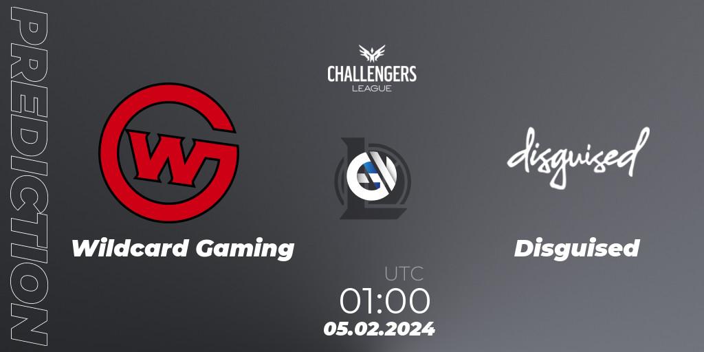 Prognoza Wildcard Gaming - Disguised. 05.02.2024 at 01:00, LoL, NACL 2024 Spring - Group Stage