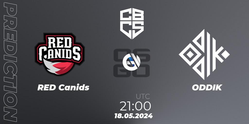 Prognoza RED Canids - ODDIK. 18.05.2024 at 21:00, Counter-Strike (CS2), CBCS Season 4