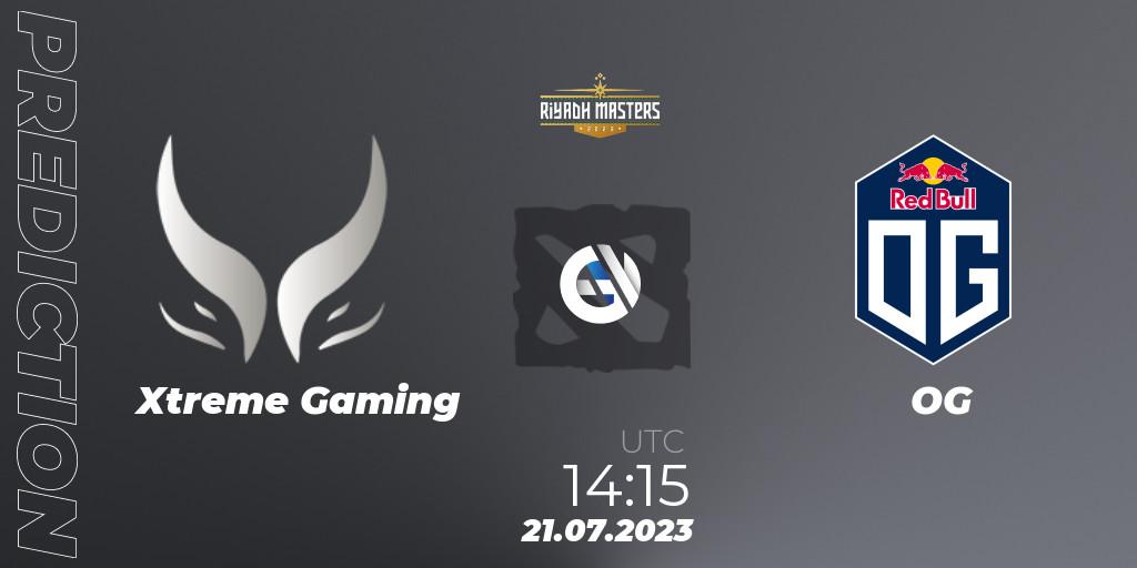 Prognoza Xtreme Gaming - OG. 21.07.2023 at 14:15, Dota 2, Riyadh Masters 2023 - Group Stage