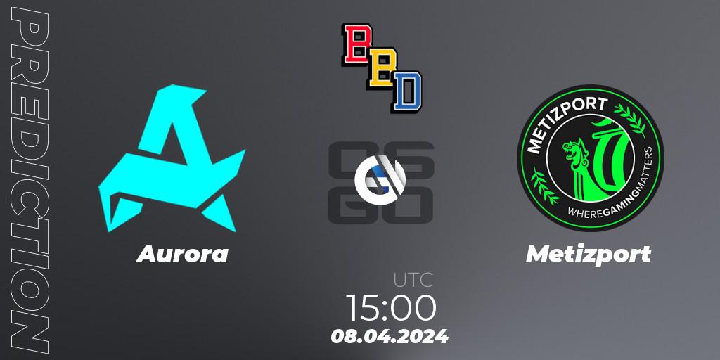 Prognoza Aurora - Metizport. 08.04.24, CS2 (CS:GO), BetBoom Dacha Belgrade 2024: European Qualifier