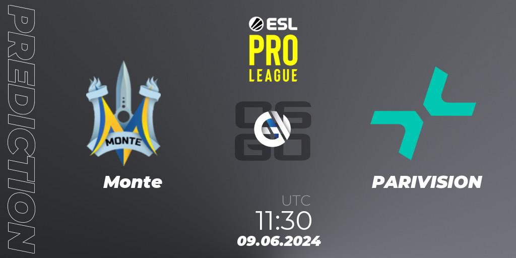 Prognoza Monte - PARIVISION. 09.06.2024 at 11:30, Counter-Strike (CS2), ESL Pro League Season 20: European Conference