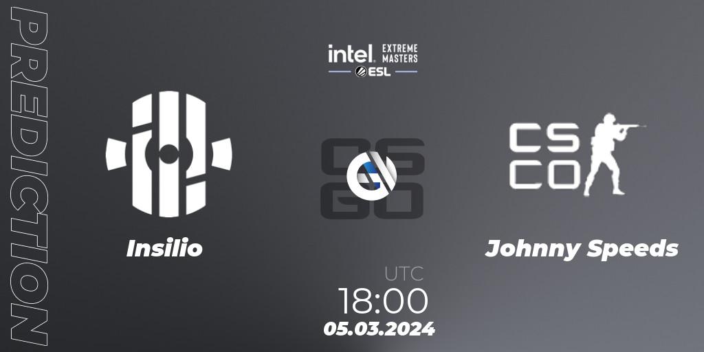 Prognoza Insilio - Johnny Speeds. 05.03.24, CS2 (CS:GO), Intel Extreme Masters Dallas 2024: European Open Qualifier #2