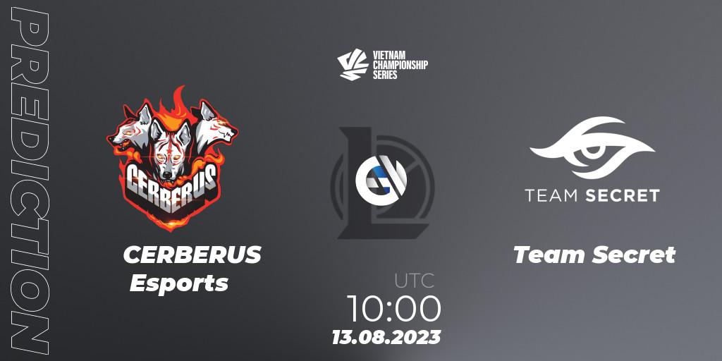 Prognoza CERBERUS Esports - Team Secret. 13.08.2023 at 10:00, LoL, VCS Dusk 2023