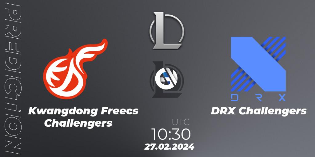 Prognoza Kwangdong Freecs Challengers - DRX Challengers. 27.02.24, LoL, LCK Challengers League 2024 Spring - Group Stage