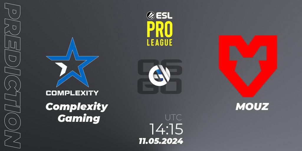 Prognoza Complexity Gaming - MOUZ. 11.05.24, CS2 (CS:GO), ESL Pro League Season 19