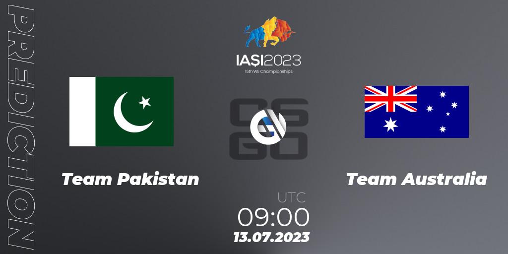 Prognoza Team Pakistan - Team Australia. 13.07.2023 at 09:00, Counter-Strike (CS2), IESF Asian Championship 2023