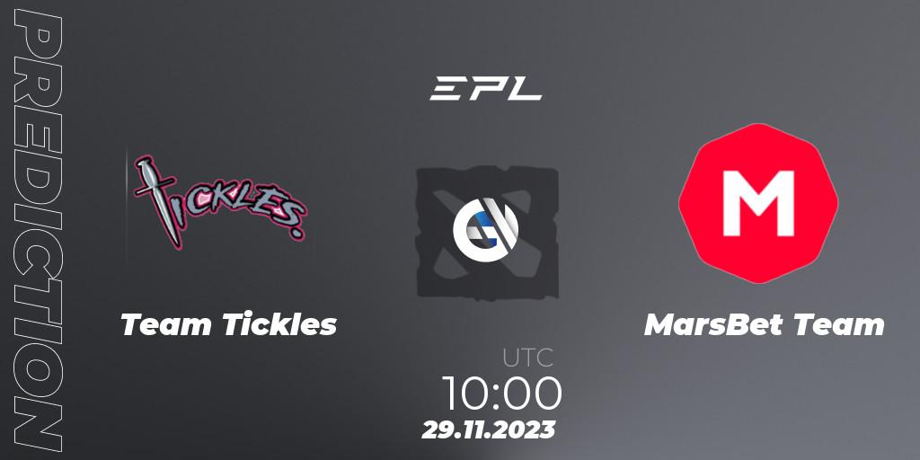 Prognoza Team Tickles - MarsBet Team. 29.11.2023 at 10:00, Dota 2, European Pro League Season 14