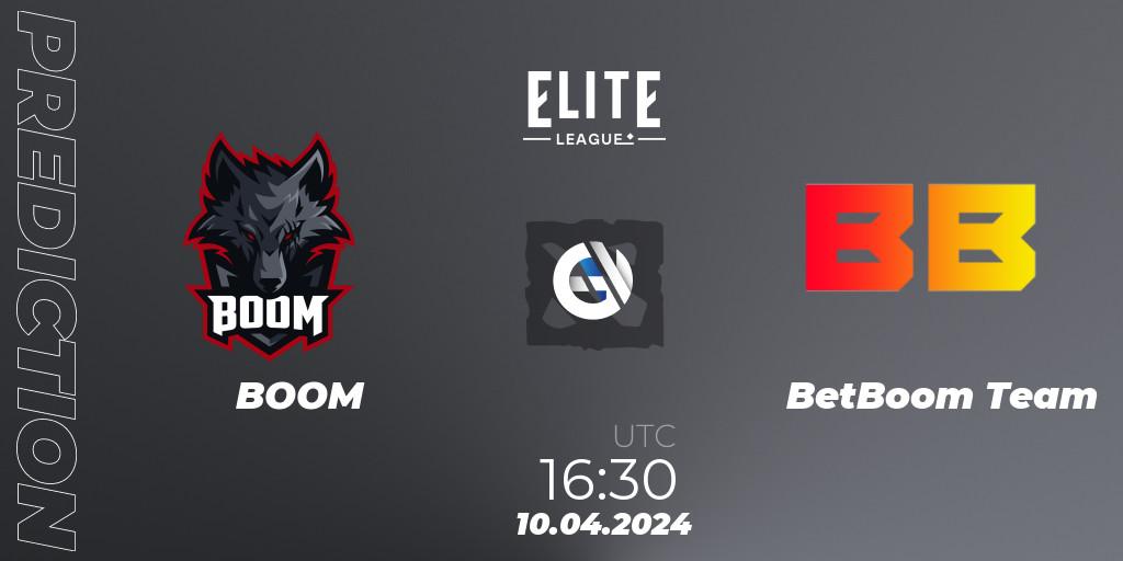 Prognoza BOOM - BetBoom Team. 10.04.24, Dota 2, Elite League: Round-Robin Stage