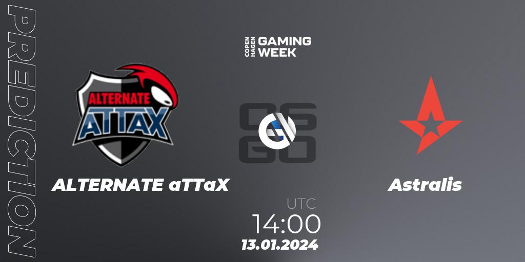 Prognoza ALTERNATE aTTaX - Astralis. 13.01.2024 at 14:10, Counter-Strike (CS2), Copenhagen Gaming Week 2024