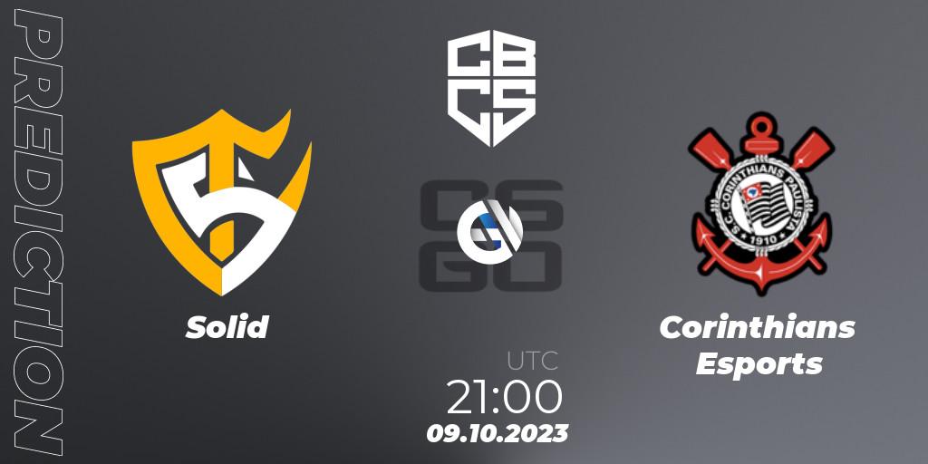 Prognoza Solid - Corinthians Esports. 09.10.2023 at 21:00, Counter-Strike (CS2), CBCS 2023 Season 3: Open Qualifier #2