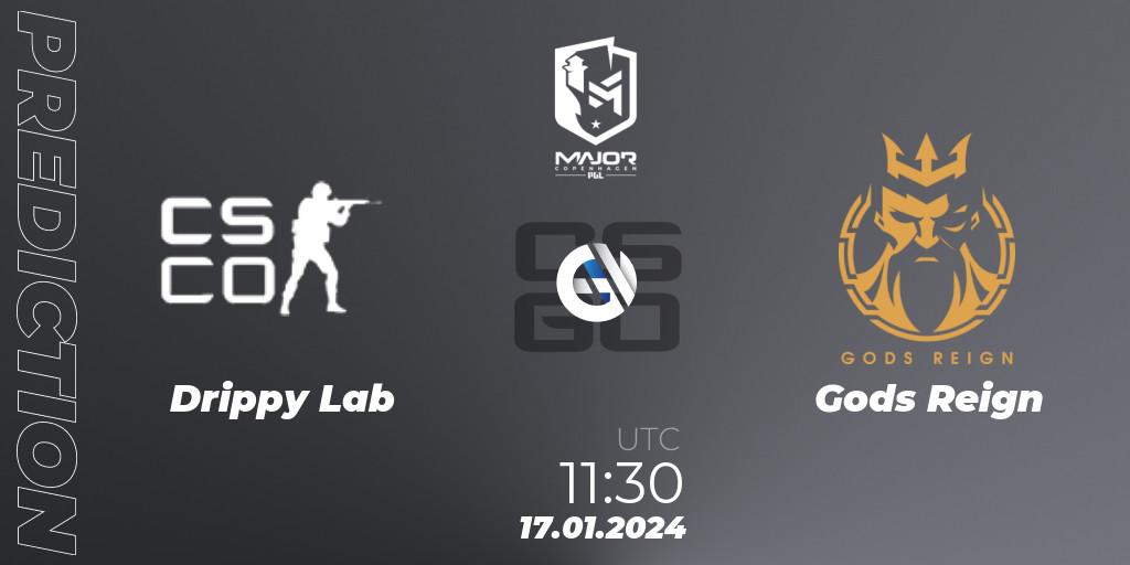 Prognoza Drippy Lab - Gods Reign. 17.01.2024 at 11:35, Counter-Strike (CS2), PGL CS2 Major Copenhagen 2024 Asia RMR Open Qualifier