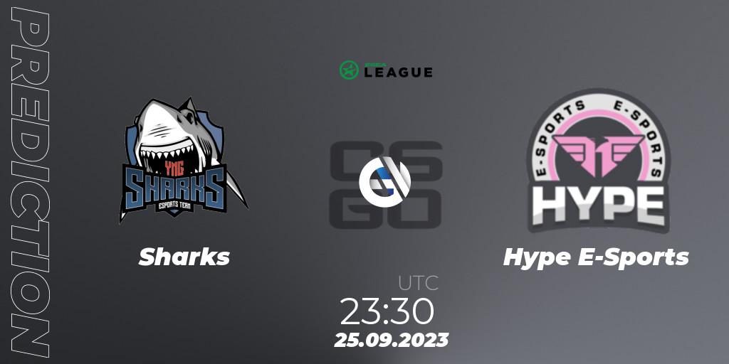 Prognoza Sharks - Hype E-Sports. 27.09.2023 at 16:00, Counter-Strike (CS2), ESEA Season 46: Open Division - South America