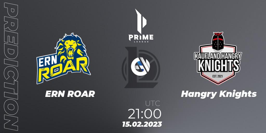 Prognoza ERN ROAR - Hangry Knights. 15.02.2023 at 21:00, LoL, Prime League 2nd Division Spring 2023 - Group Stage