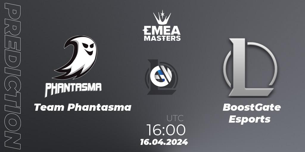 Prognoza Team Phantasma - BoostGate Esports. 16.04.2024 at 16:00, LoL, EMEA Masters Spring 2024 - Play-In