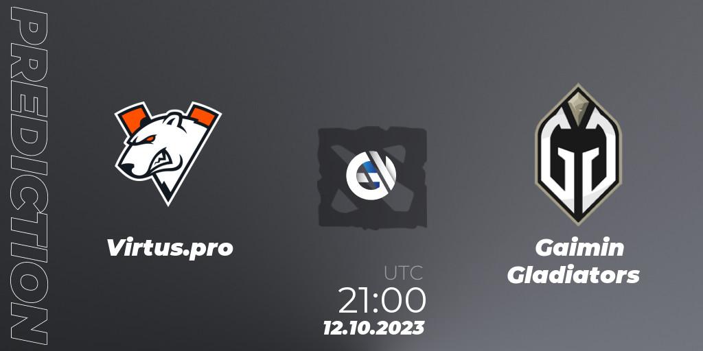 Prognoza Virtus.pro - Gaimin Gladiators. 12.10.2023 at 21:42, Dota 2, The International 2023 - Group Stage