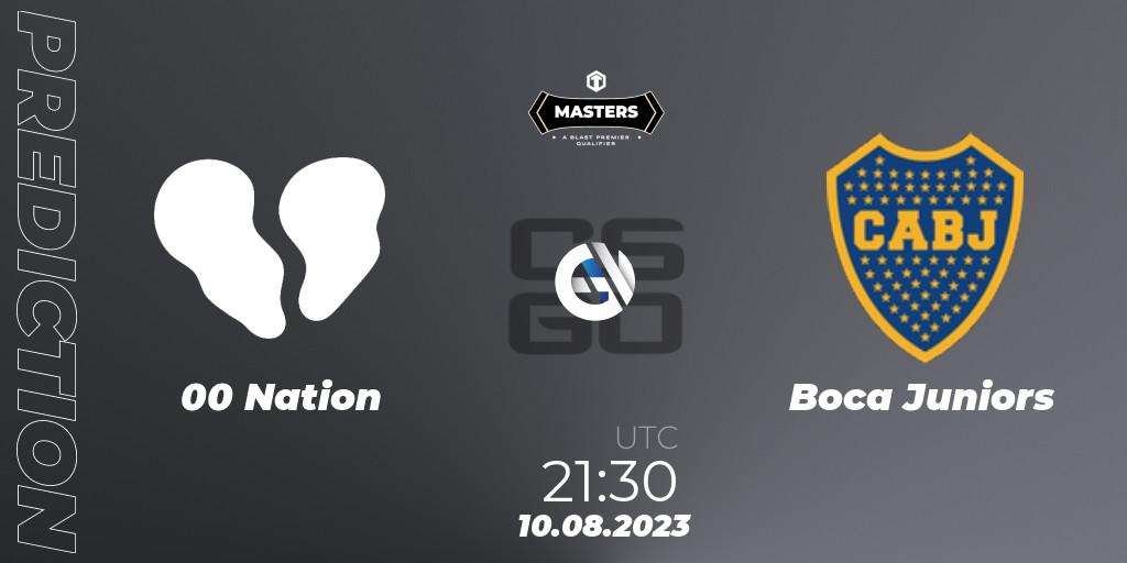 Prognoza 00 Nation - Boca Juniors. 10.08.23, CS2 (CS:GO), TG Masters: Fall 2023