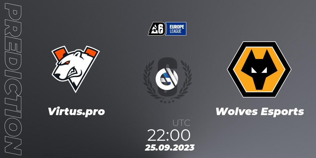 Prognoza Virtus.pro - Wolves Esports. 25.09.23, Rainbow Six, Europe League 2023 - Stage 2
