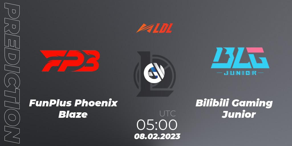 Prognoza FunPlus Phoenix Blaze - Bilibili Gaming Junior. 08.02.2023 at 05:00, LoL, LDL 2023 - Swiss Stage