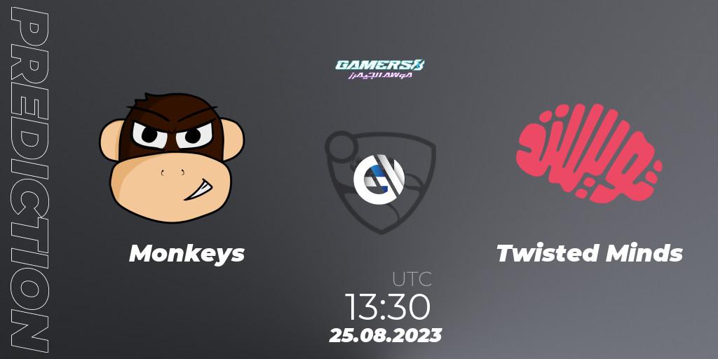 Prognoza Monkeys - Twisted Minds. 25.08.2023 at 13:30, Rocket League, Gamers8 2023