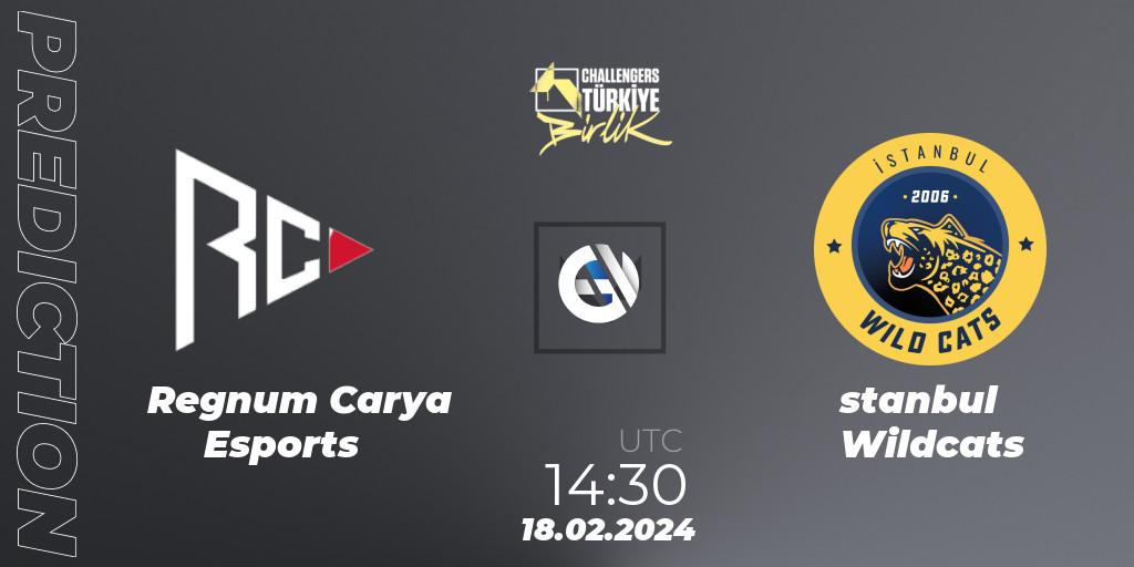 Prognoza Regnum Carya Esports - İstanbul Wildcats. 18.02.24, VALORANT, VALORANT Challengers 2024 Turkey: Birlik Split 1