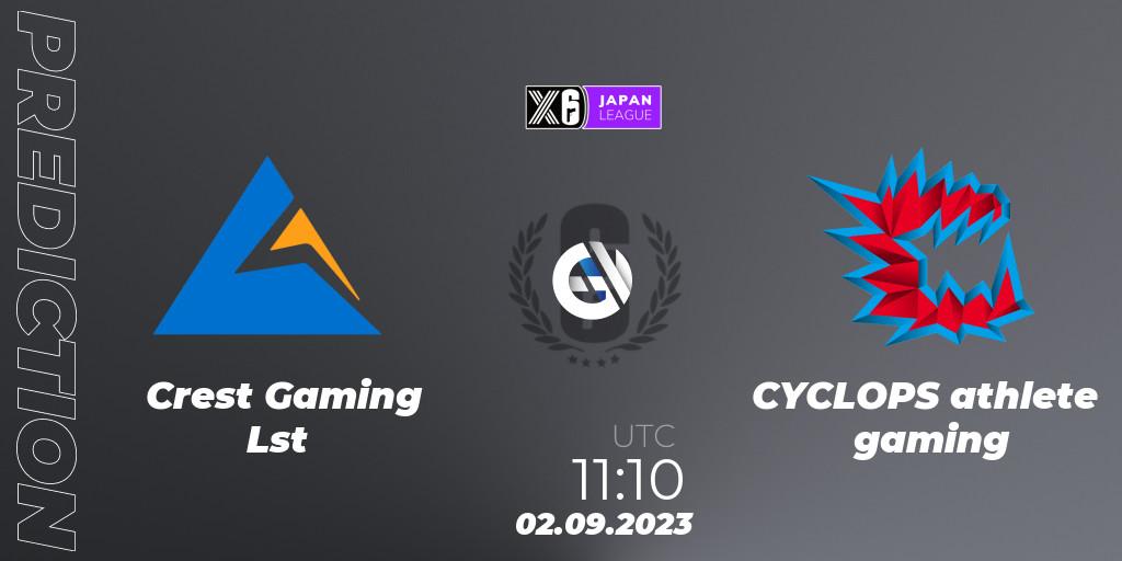 Prognoza Crest Gaming Lst - CYCLOPS athlete gaming. 02.09.23, Rainbow Six, Japan League 2023 - Stage 2