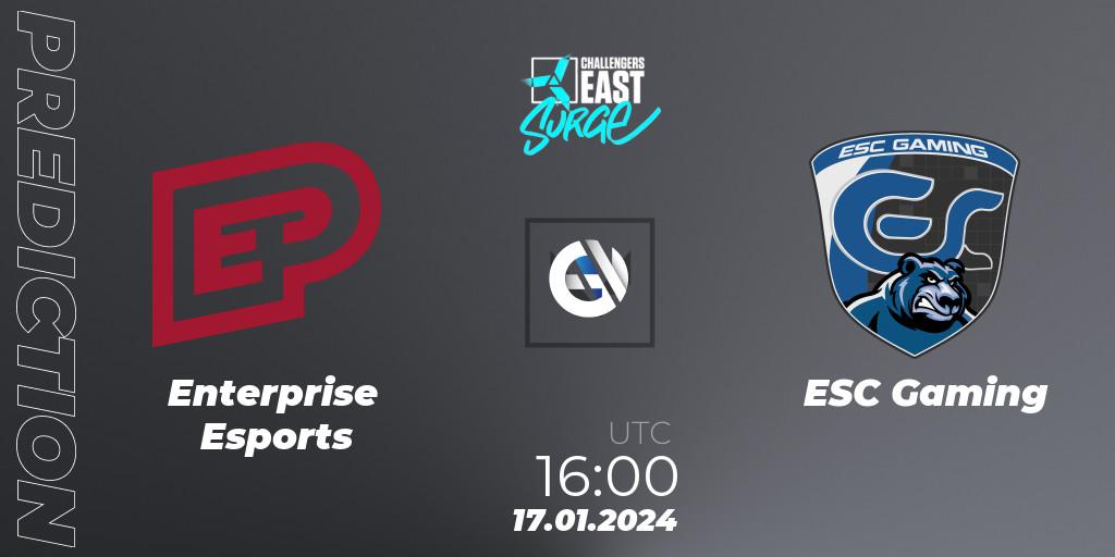 Prognoza Enterprise Esports - ESC Gaming. 17.01.24, VALORANT, VALORANT Challengers 2024 East: Surge Split 1