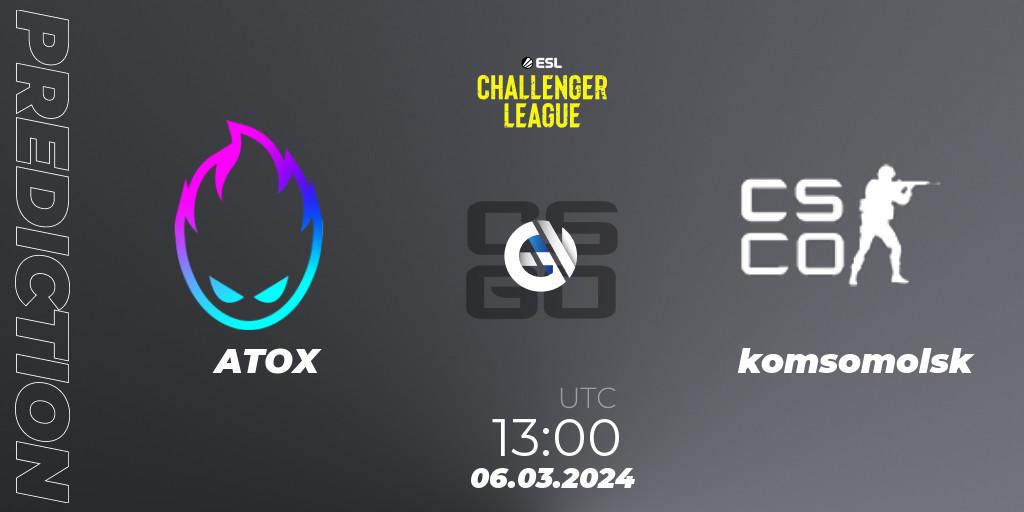 Prognoza ATOX - komsomolsk. 06.03.2024 at 13:00, Counter-Strike (CS2), ESL Challenger League Season 47: Asia