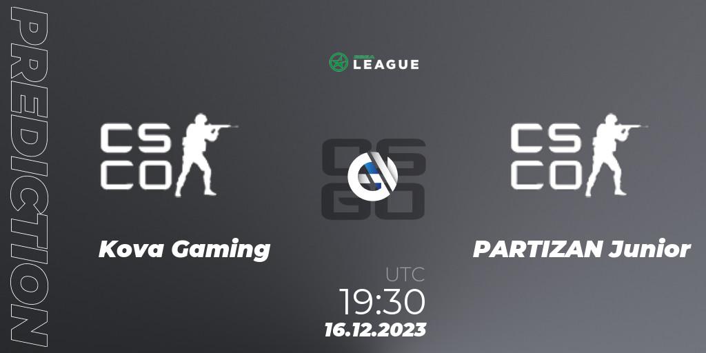 Prognoza Kova Gaming - PARTIZAN Junior. 16.12.2023 at 19:30, Counter-Strike (CS2), ESEA Season 47: Intermediate Division - Europe