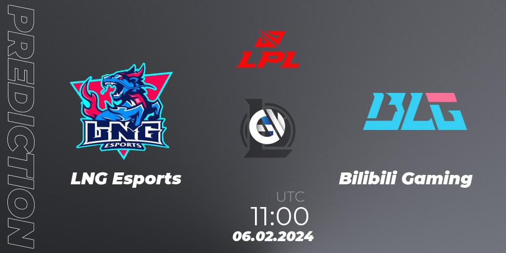 Prognoza LNG Esports - Bilibili Gaming. 06.02.24, LoL, LPL Spring 2024 - Group Stage