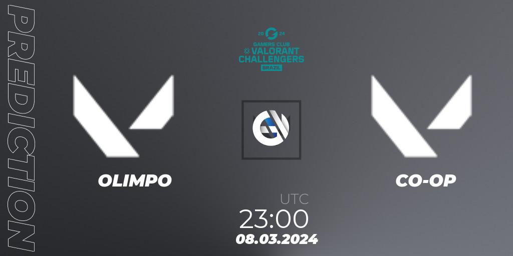 Prognoza OLIMPO - CO-OP. 08.03.2024 at 23:10, VALORANT, VALORANT Challengers Brazil 2024: Split 1