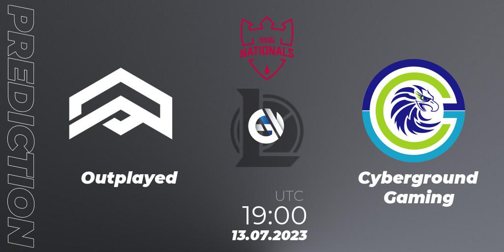 Prognoza Outplayed - Cyberground Gaming. 13.07.2023 at 19:00, LoL, PG Nationals Summer 2023