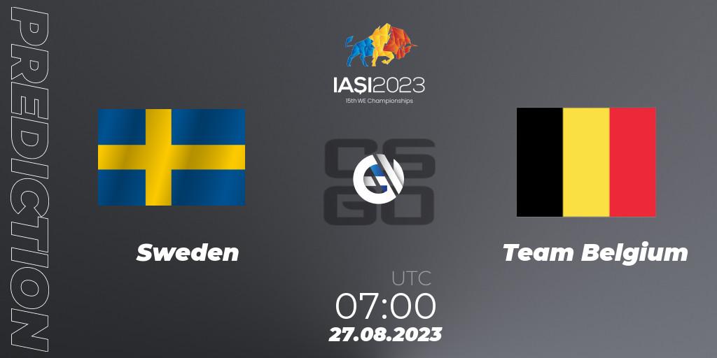 Prognoza Sweden - Team Belgium. 27.08.2023 at 21:00, Counter-Strike (CS2), IESF World Esports Championship 2023