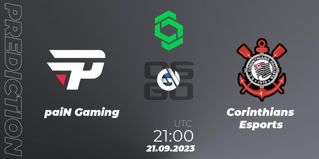 Prognoza paiN Gaming - Corinthians Esports. 21.09.2023 at 21:45, Counter-Strike (CS2), CCT South America Series #11