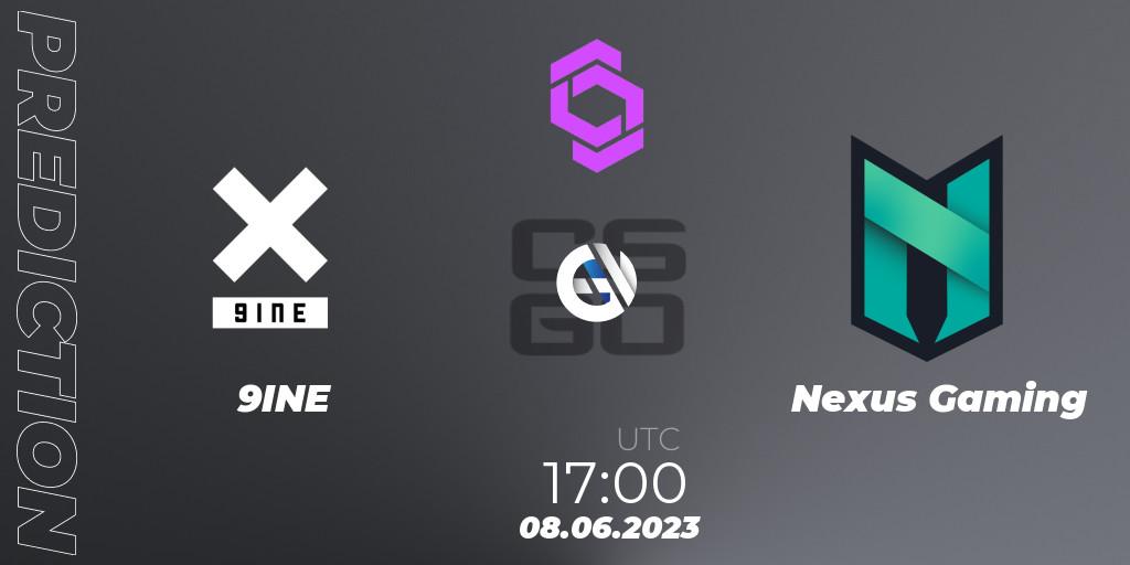 Prognoza 9INE - Nexus Gaming. 08.06.2023 at 17:00, Counter-Strike (CS2), CCT West Europe Series 4