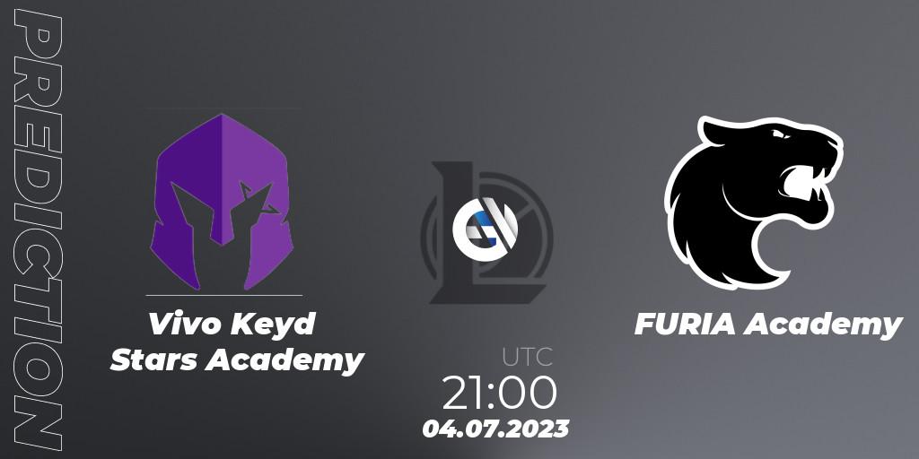 Prognoza Vivo Keyd Stars Academy - FURIA Academy. 04.07.2023 at 21:00, LoL, CBLOL Academy Split 2 2023 - Group Stage