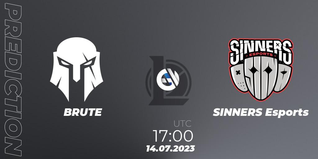 Prognoza BRUTE - SINNERS Esports. 20.06.2023 at 17:00, LoL, Hitpoint Masters Summer 2023 - Group Stage