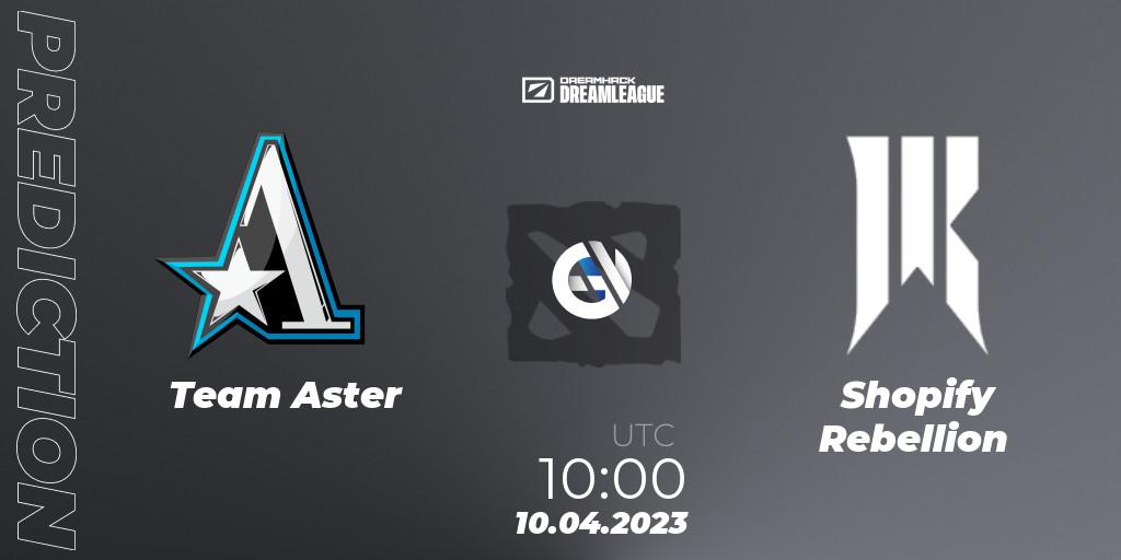 Prognoza Team Aster - Shopify Rebellion. 10.04.23, Dota 2, DreamLeague Season 19 - Group Stage 1