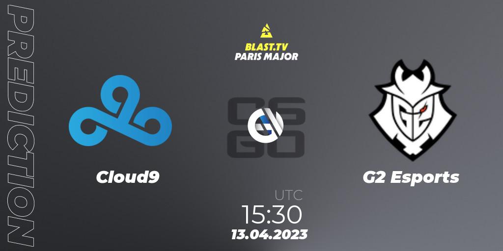 Prognoza Cloud9 - G2 Esports. 13.04.23, CS2 (CS:GO), BLAST.tv Paris Major 2023 Europe RMR B
