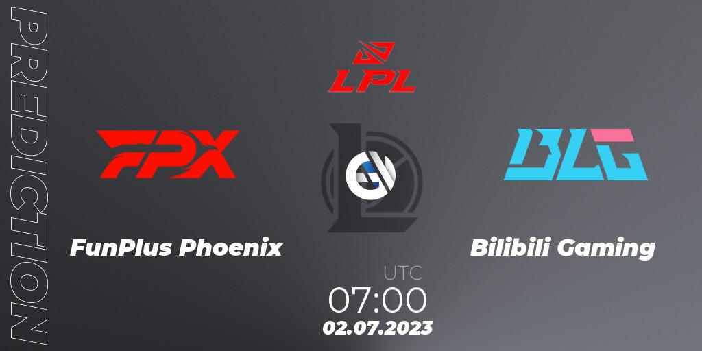 Prognoza FunPlus Phoenix - Bilibili Gaming. 02.07.23, LoL, LPL Summer 2023 Regular Season