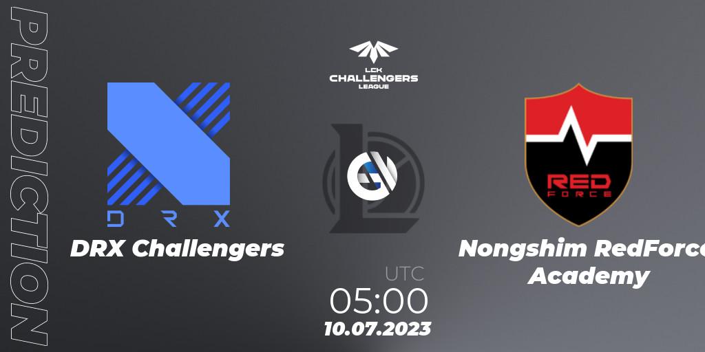 Prognoza DRX Challengers - Nongshim RedForce Academy. 10.07.2023 at 05:00, LoL, LCK Challengers League 2023 Summer - Group Stage