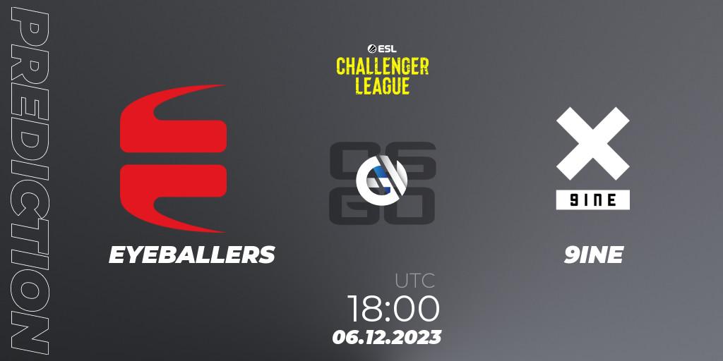 Prognoza EYEBALLERS - 9INE. 06.12.23, CS2 (CS:GO), ESL Challenger League Season 46: Europe
