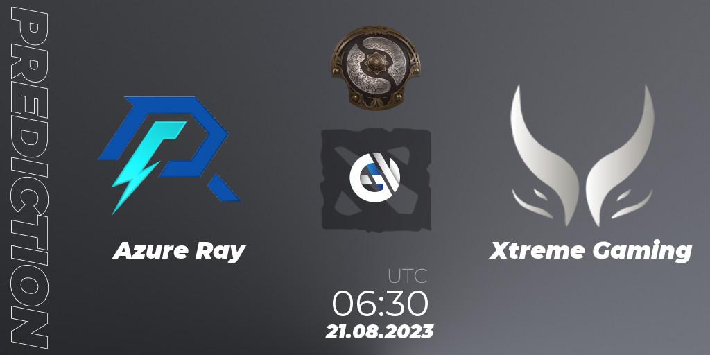 Prognoza Azure Ray - Xtreme Gaming. 21.08.2023 at 06:58, Dota 2, The International 2023 - China Qualifier