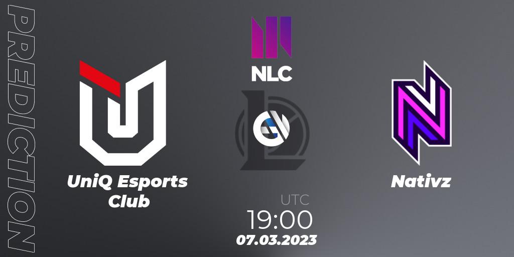 Prognoza UniQ Esports Club - Nativz. 07.03.23, LoL, NLC 1st Division Spring 2023