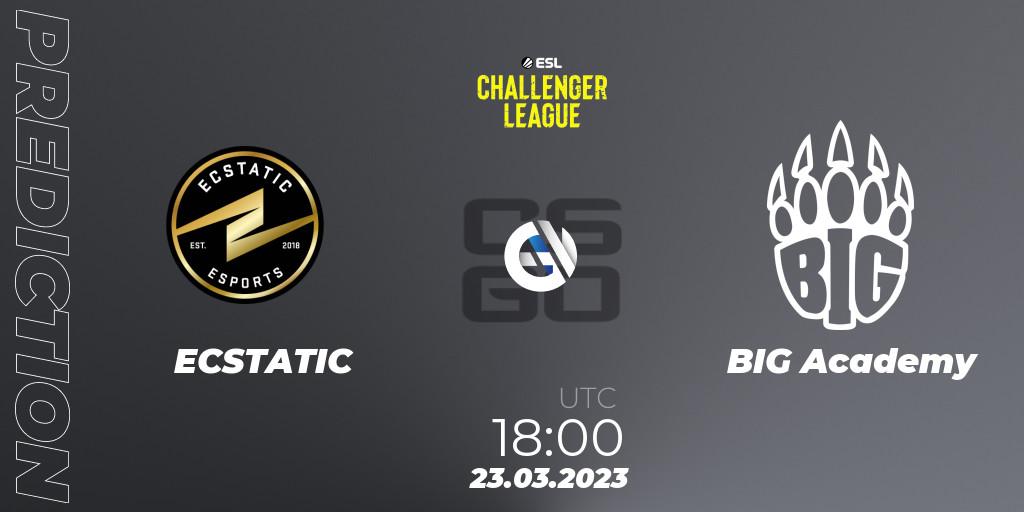 Prognoza ECSTATIC - BIG Academy. 23.03.23, CS2 (CS:GO), ESL Challenger League Season 44 Relegation: Europe