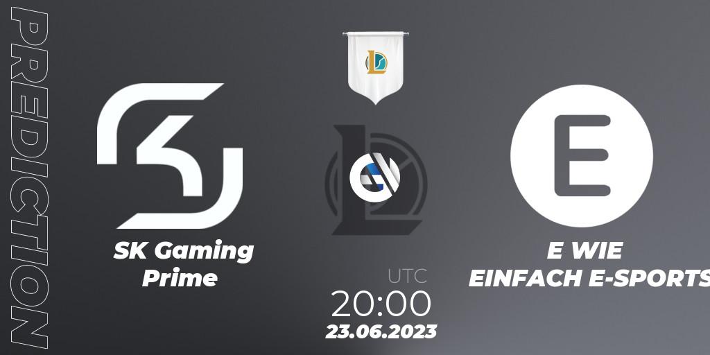 Prognoza SK Gaming Prime - E WIE EINFACH E-SPORTS. 23.06.23, LoL, Prime League Summer 2023 - Group Stage