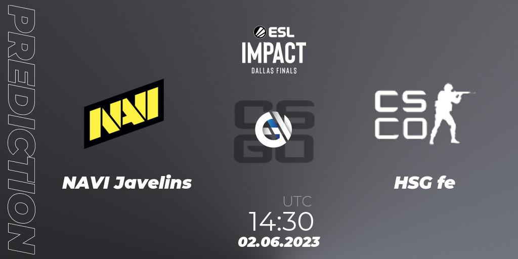 Prognoza NAVI Javelins - HSG. 02.06.23, CS2 (CS:GO), ESL Impact League Season 3