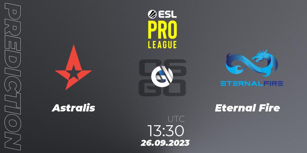 Prognoza Astralis - Eternal Fire. 26.09.2023 at 13:30, Counter-Strike (CS2), ESL Pro League Season 18