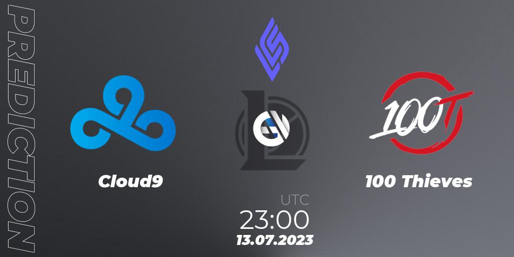 Prognoza Cloud9 - 100 Thieves. 14.07.23, LoL, LCS Summer 2023 - Group Stage
