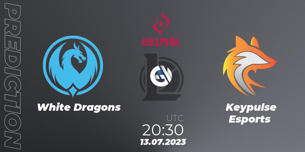 Prognoza White Dragons - Keypulse Esports. 22.06.2023 at 20:30, LoL, LPLOL Split 2 2023 - Group Stage