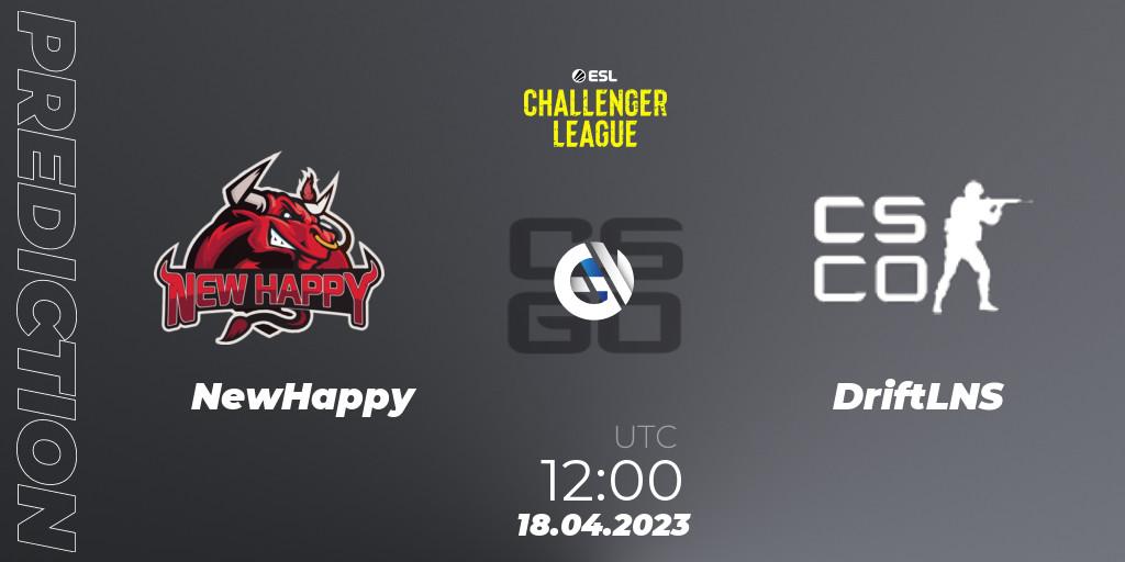 Prognoza NewHappy - DriftLNS. 18.04.23, CS2 (CS:GO), ESL Challenger League Season 45: Asia-Pacific